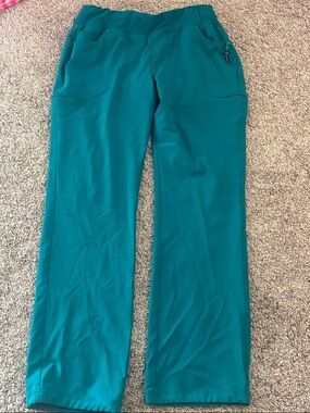 Cherokee iFlex Hunter Green Straight-Leg Scrub Pants. TALL INSEAM.
